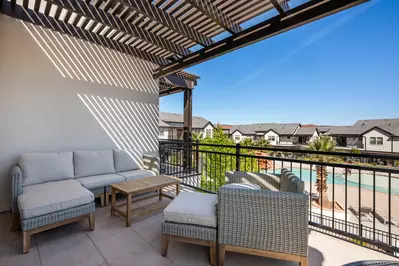 Balcony, Overlooks Pool and Hot Tub