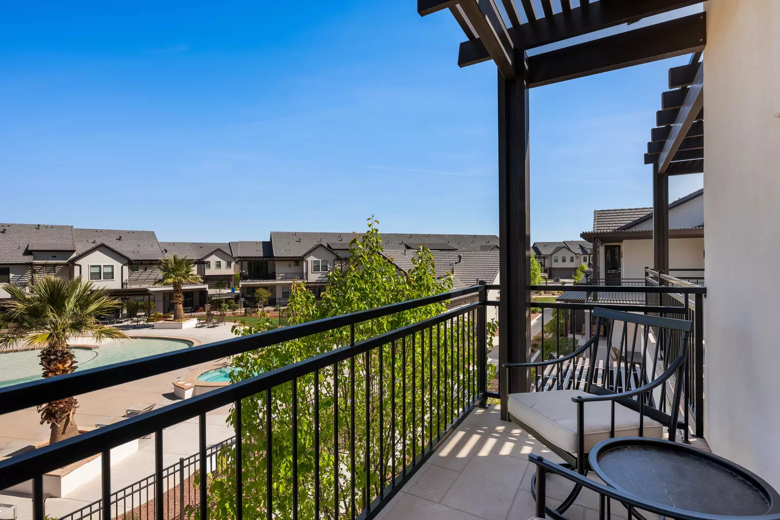 Balcony, Overlooks Pool and Hot Tub