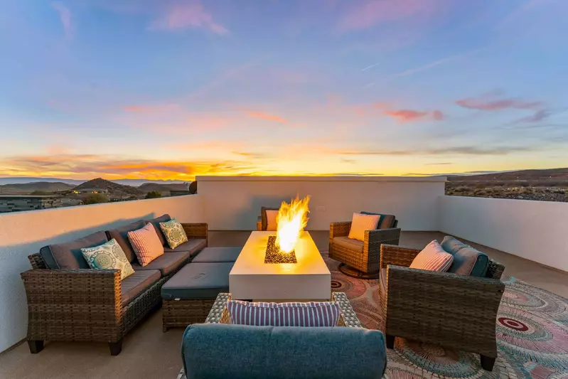 2nd Floor Patio at Night