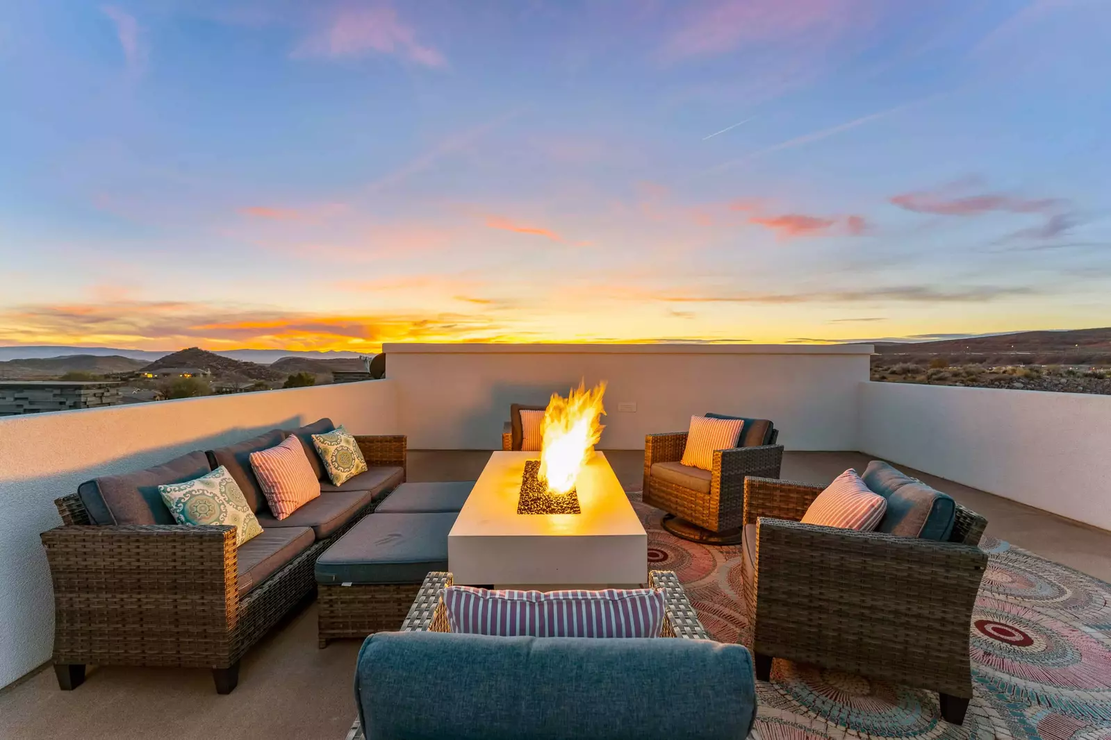 2nd Floor Patio at Night