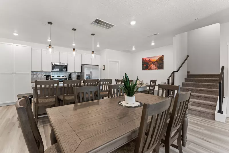 Dining Room Table and Kitchen