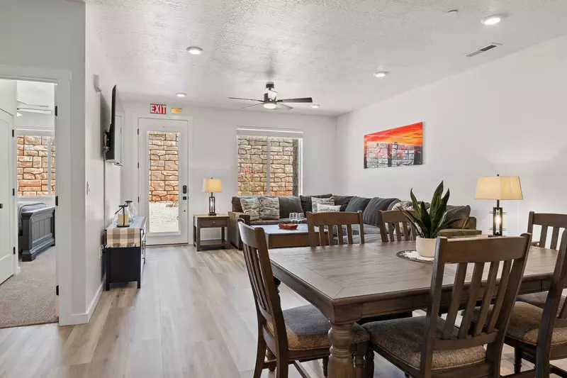 Main Floor Dining Table and Living Area