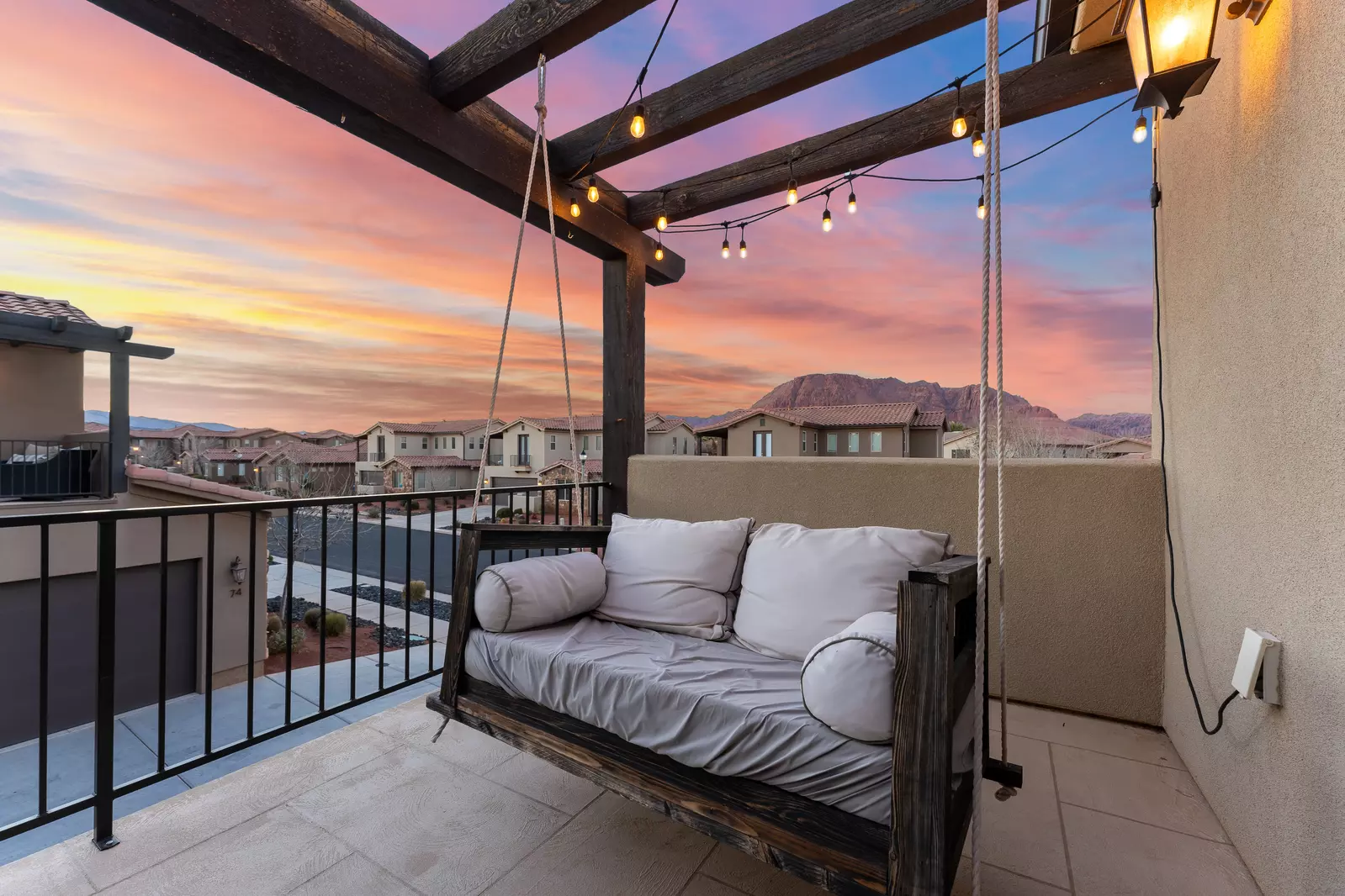 Balcony Swing at Sunset #76