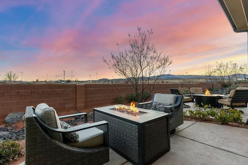 Back Patio and Fire Table (Backyards Connected)