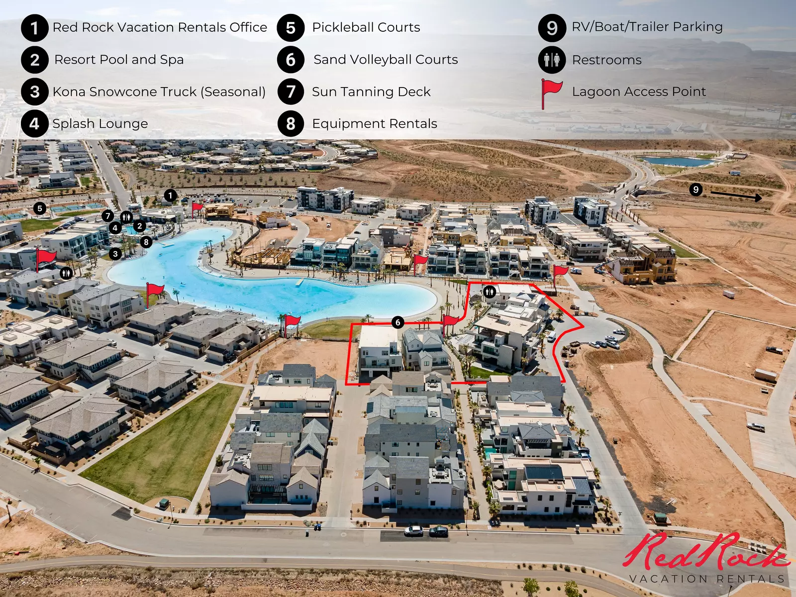 Aerial View of Amenities