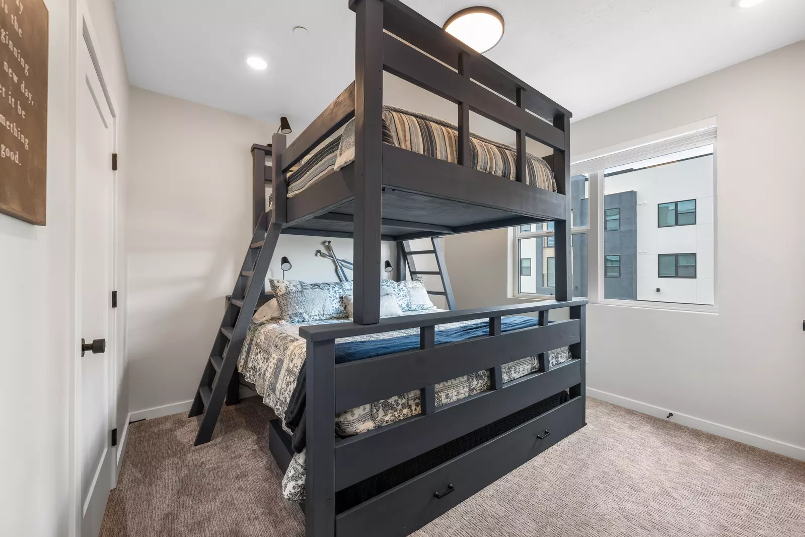 Queen over King Bunk with Twin Trundle