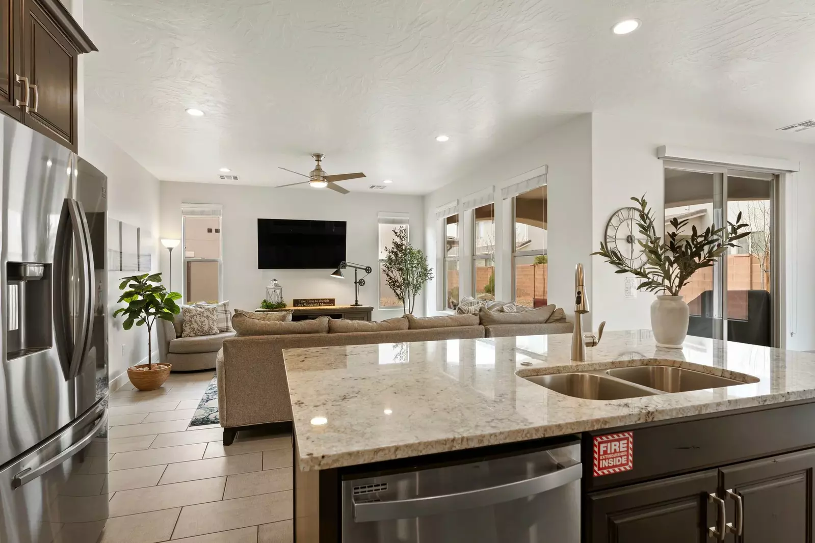 House 1 Kitchen and Living Room