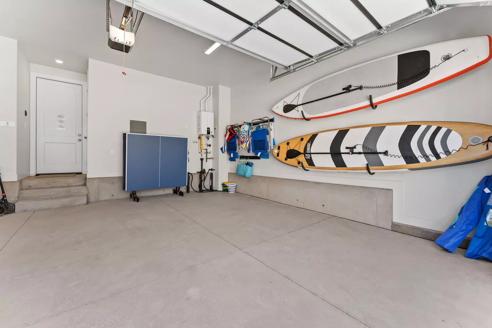 Ping Pong Table, 3 Paddleboards, Scooters, and Pickleball Set