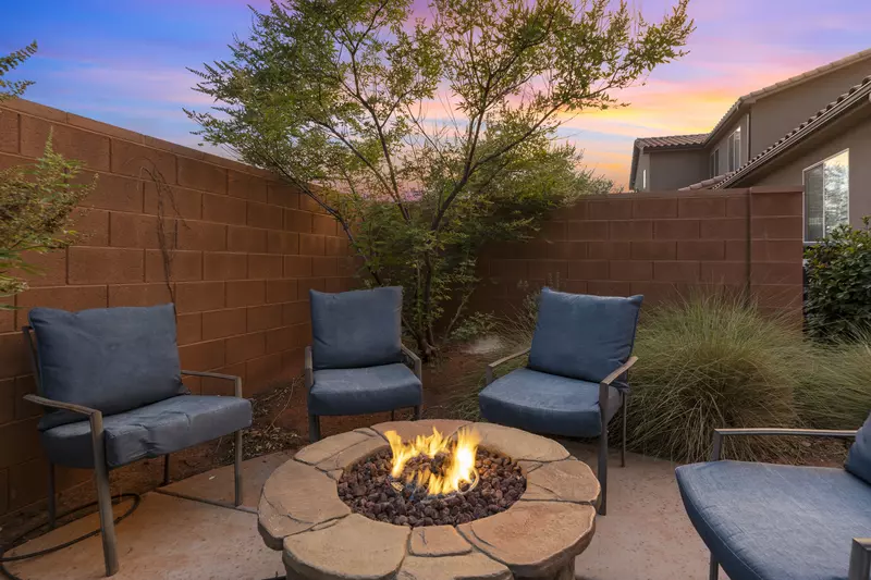 Twilight of Patio and Fire Table