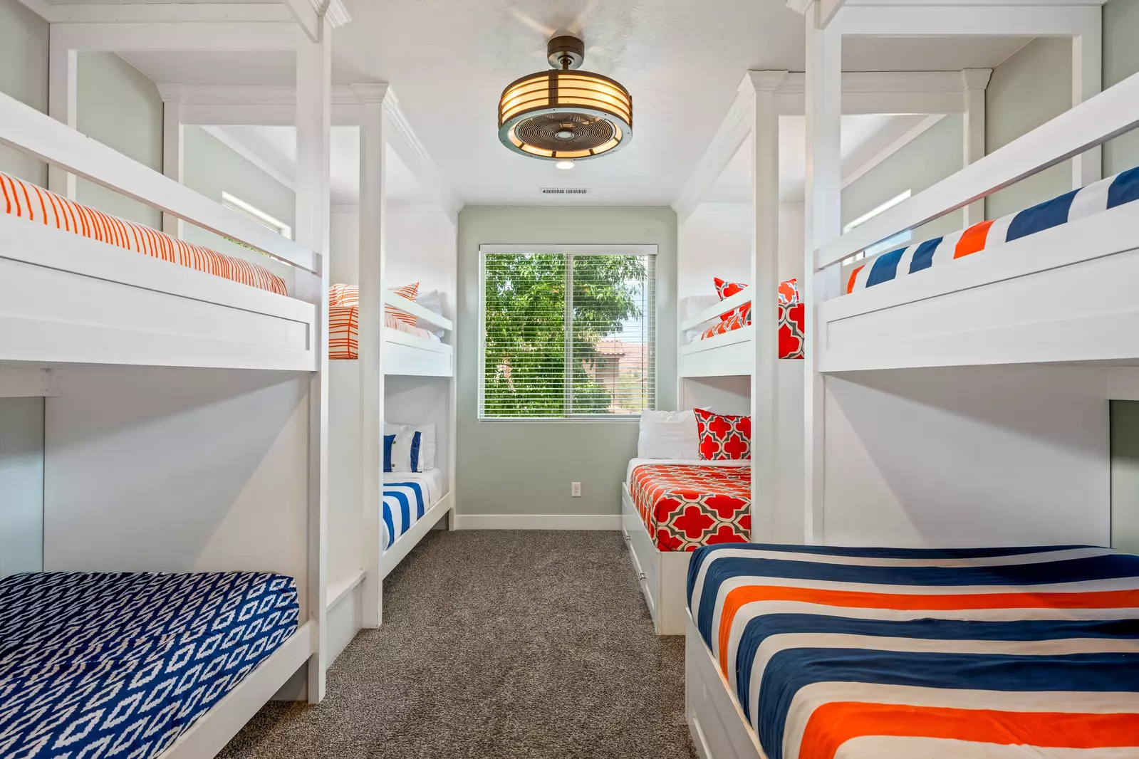 3 Twin/Twin Bunks & 2 Twin/Queen with Trundles Bunk Room
