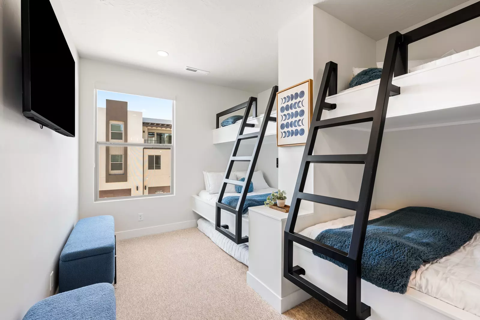 2 Twin/Double Bunks, 1 Twin Trundle
