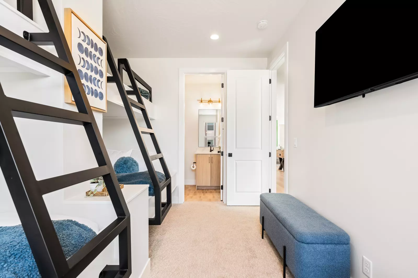 2 Twin/Double Bunks, 1 Twin Trundle