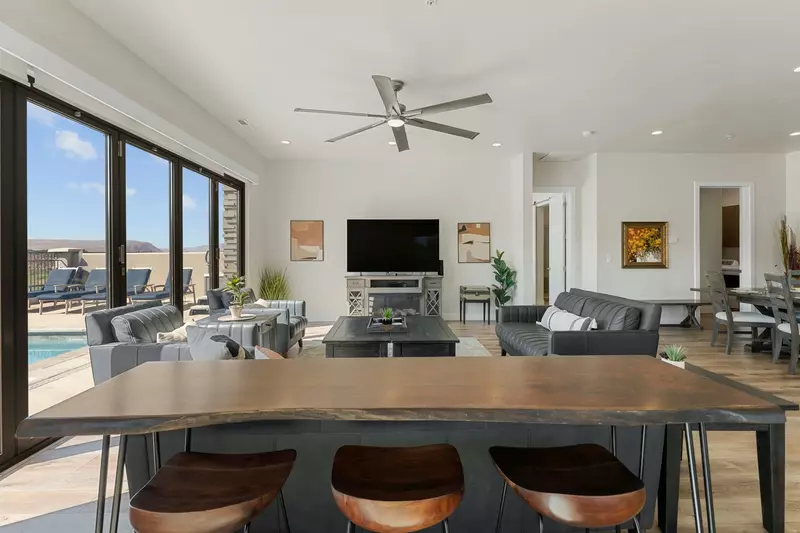 Fully Equipped Kitchen and Living Room