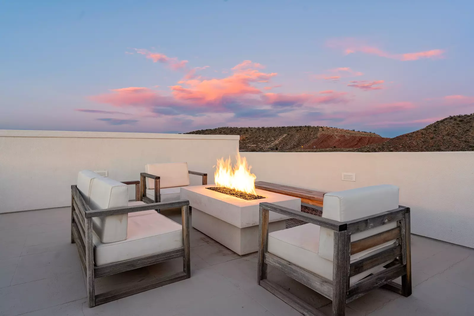 House 2: Roof Top at Dusk