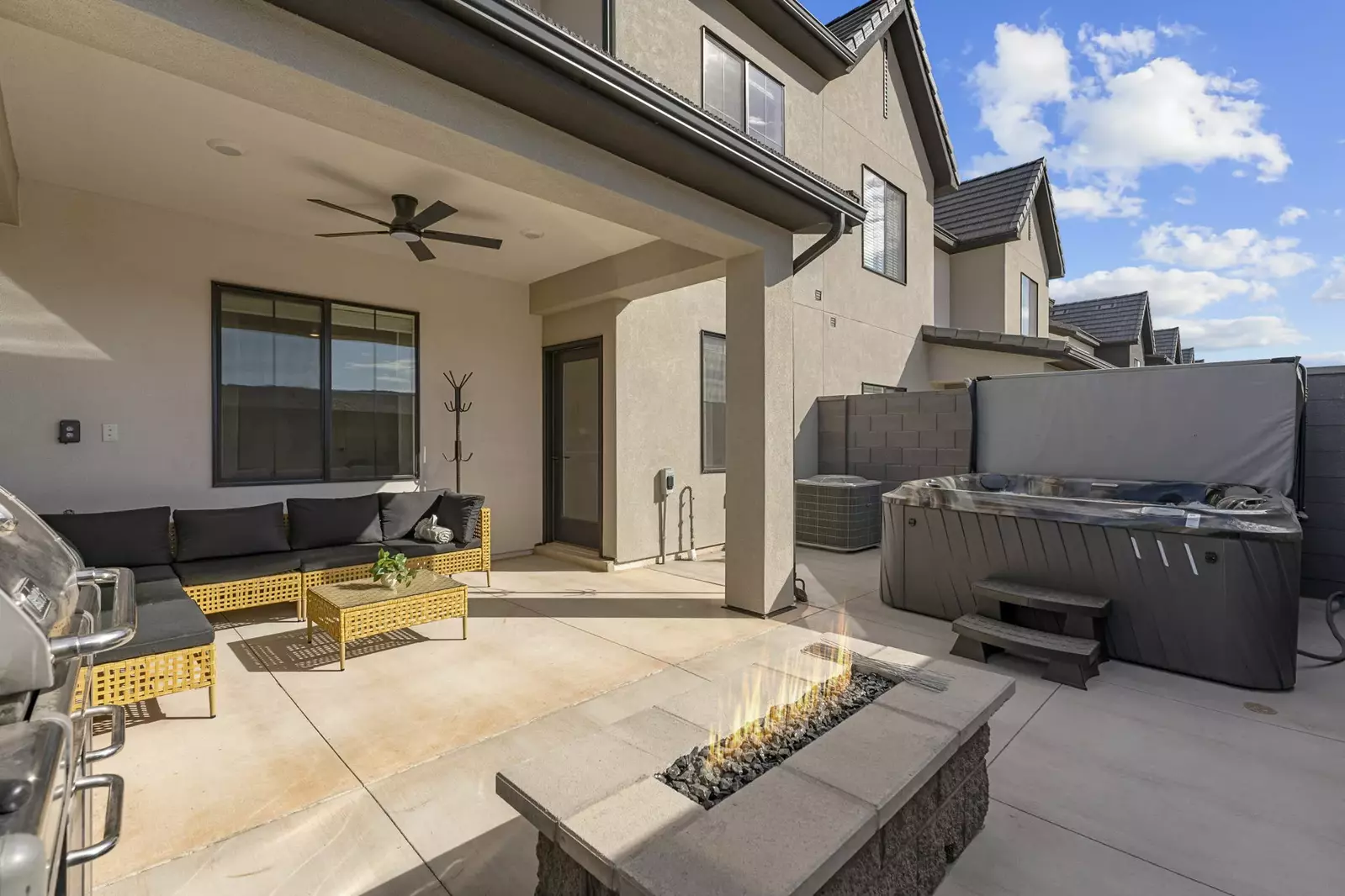 Fire Pit + Hot Tub