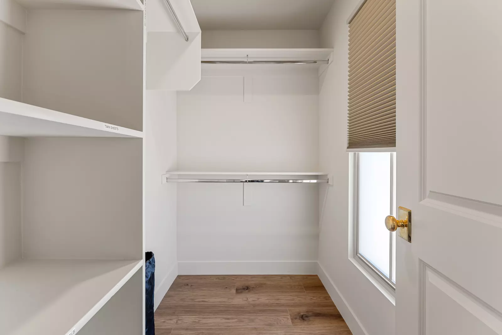 Closet with Blackout Curtains
