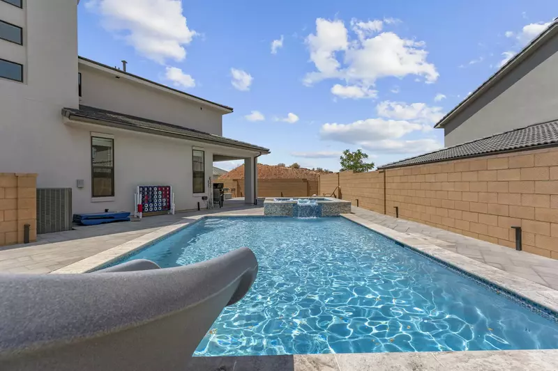 Private Pool with a Slide