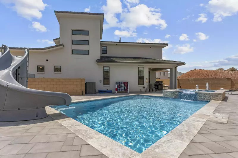 Private Pool with a Slide
