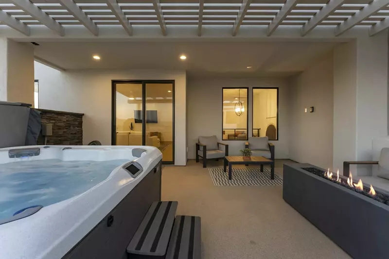 Private Hot Tub at Sunset