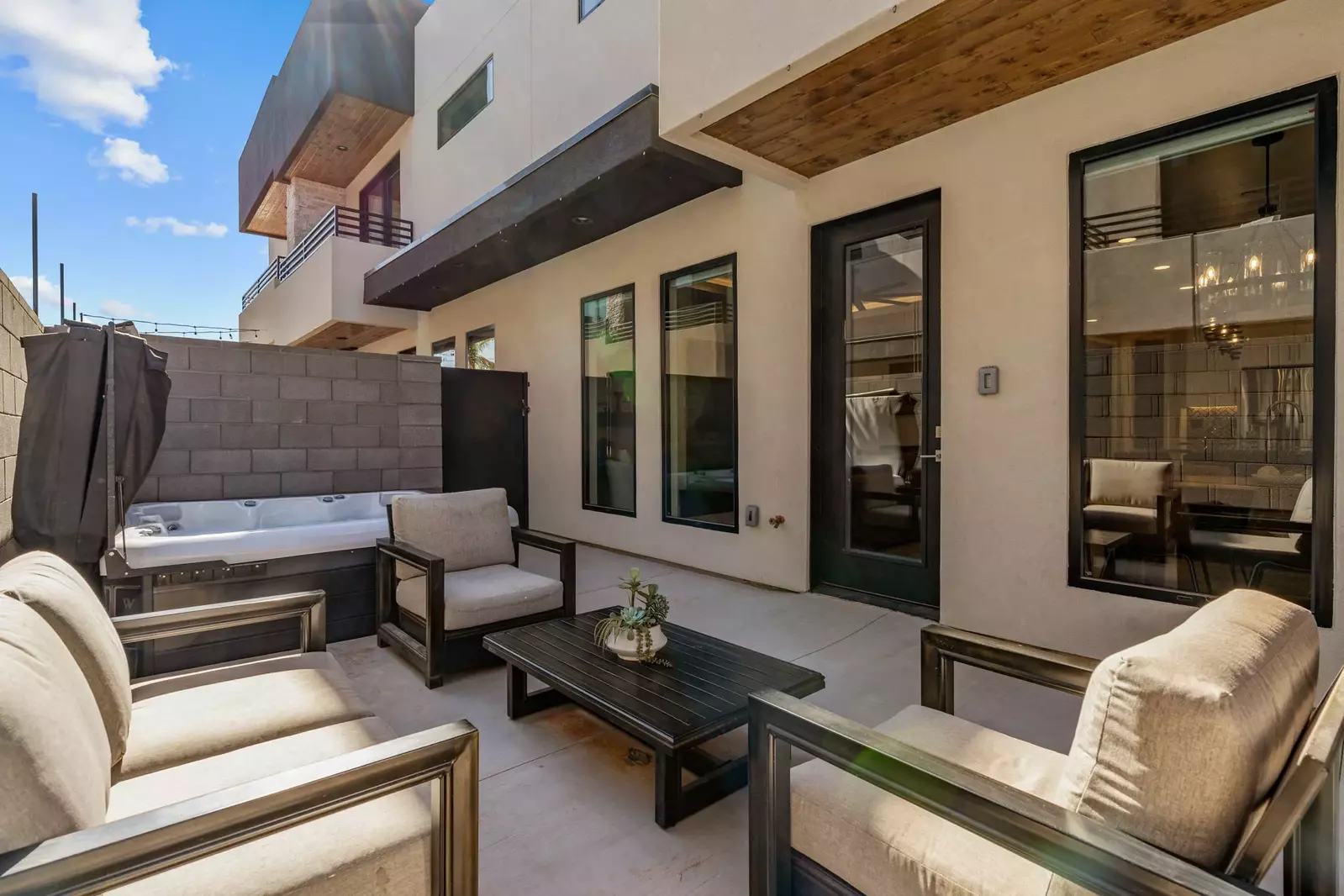 Outdoor Seating + Private Hot Tub