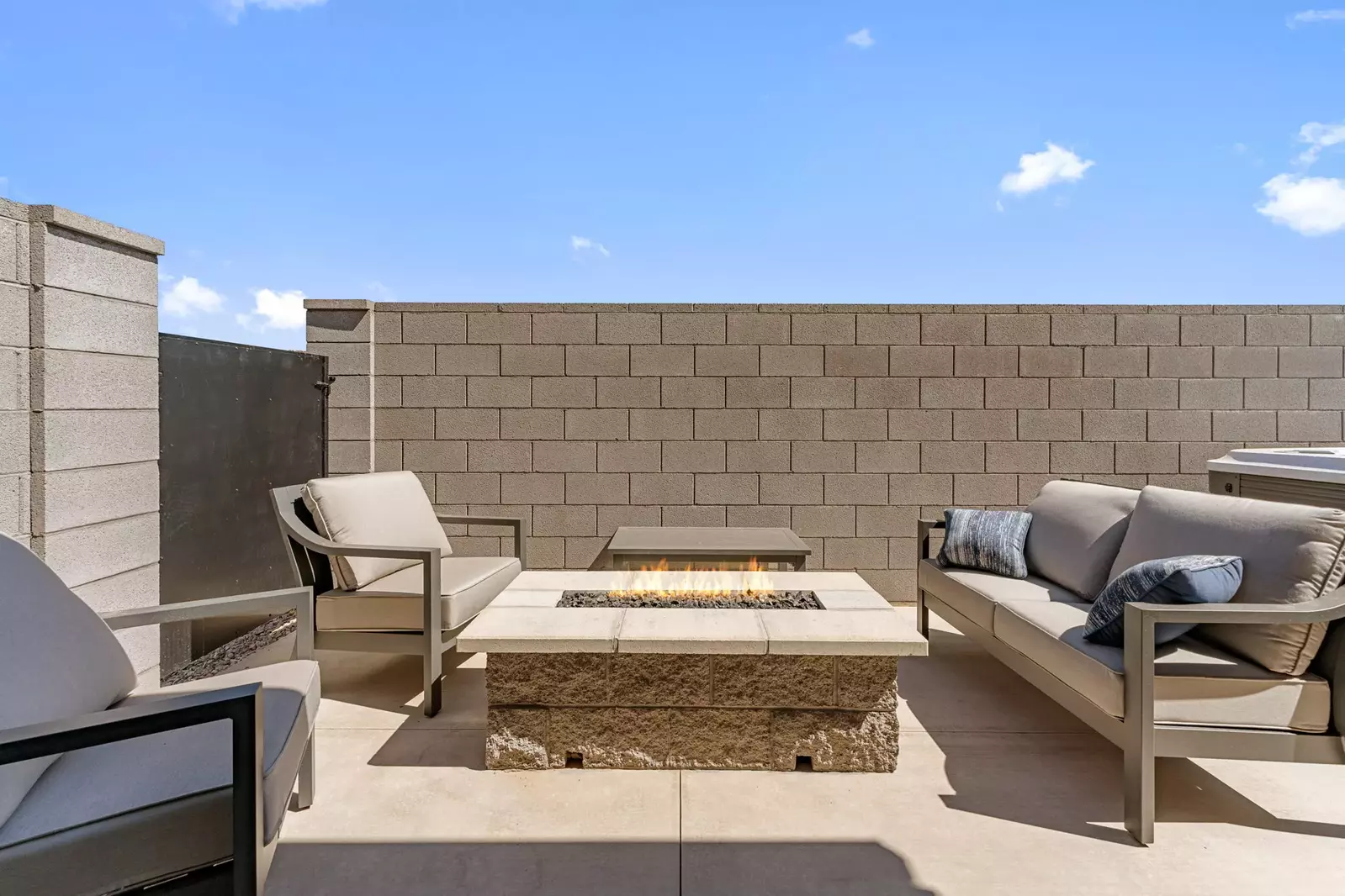 Outdoor Seating + Fire Table