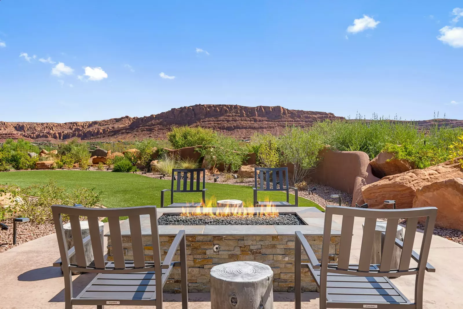 Outdoor Seating + Fire Table