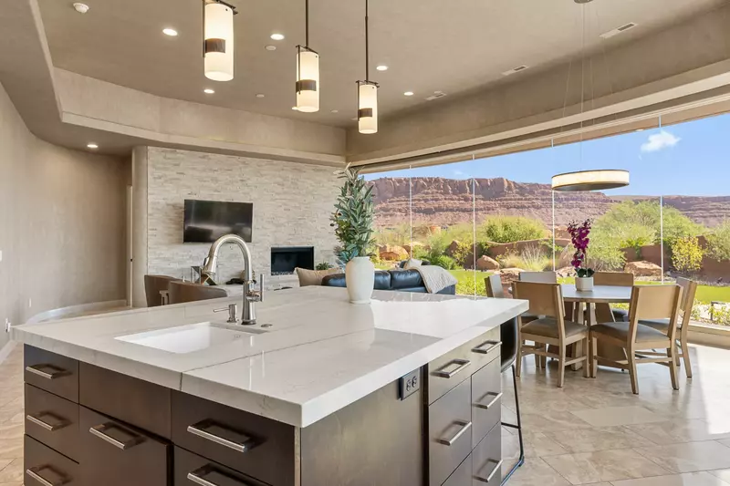 Living Room + Fully Equipped Kitchen