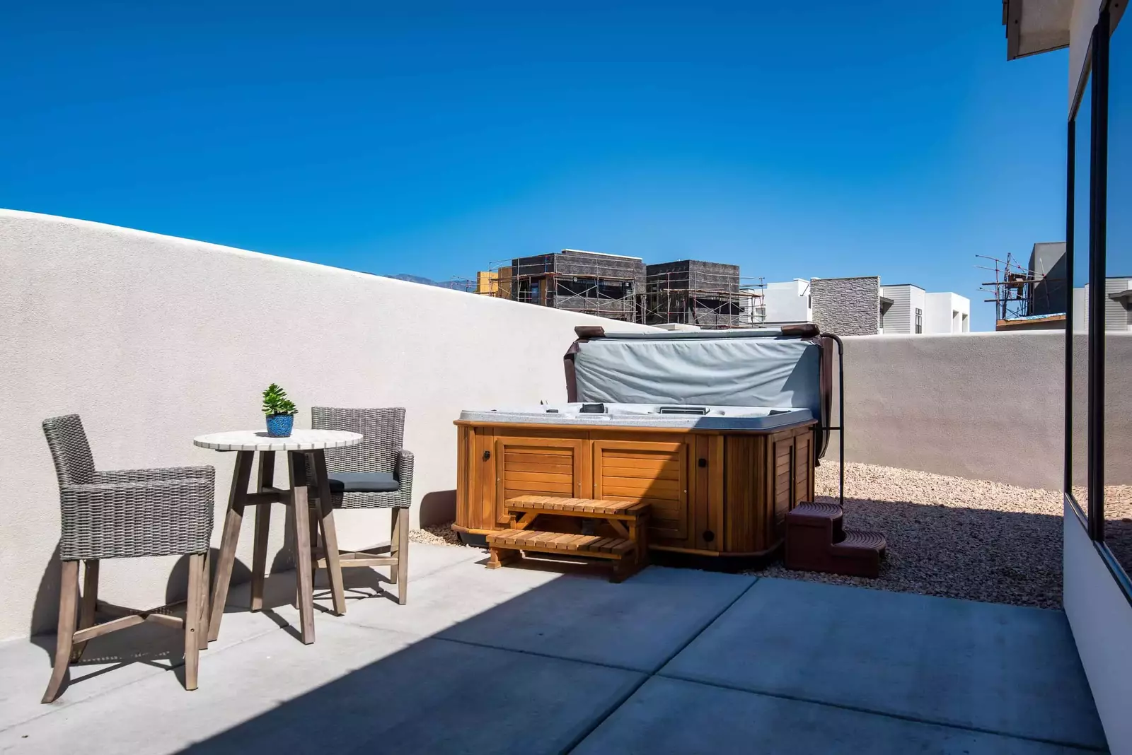 Patio with Private Hot Tub