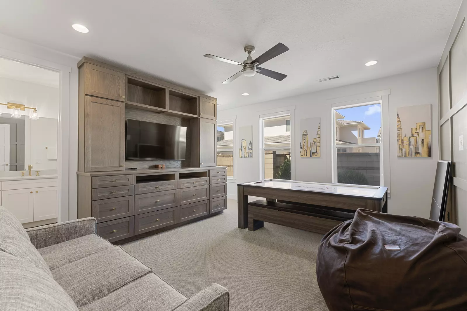 Game Room and Pullout Couch