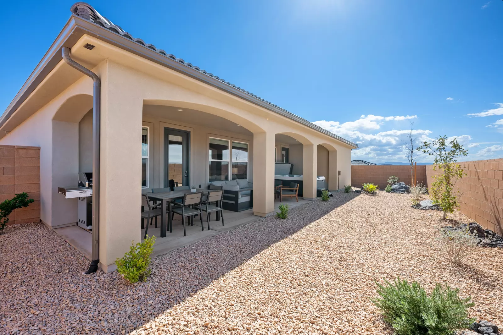 Patio, Hot Tub, and Grill