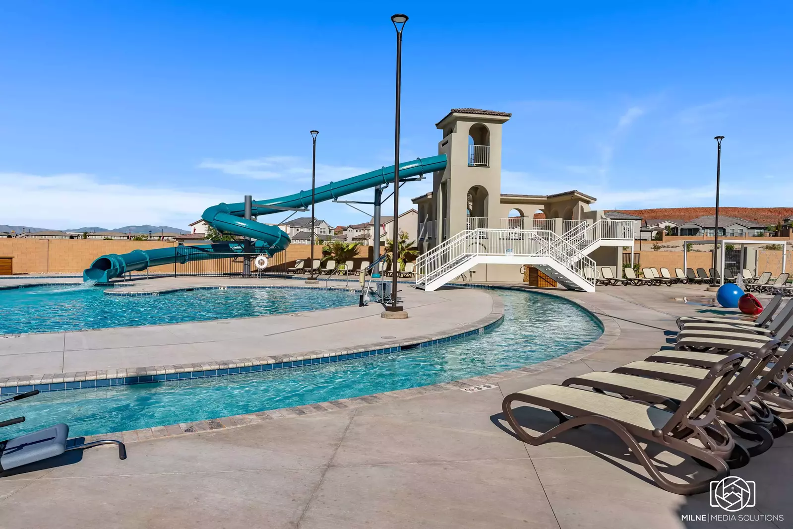 Community Pool, Slide, Splash Pad, Lazy River