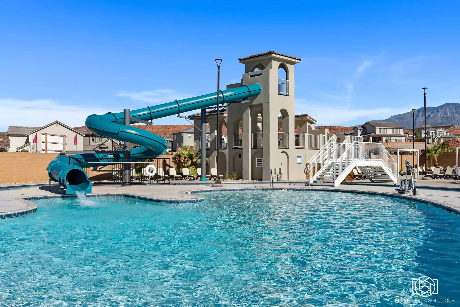 Community Pool, Slide, Splash Pad, Lazy River