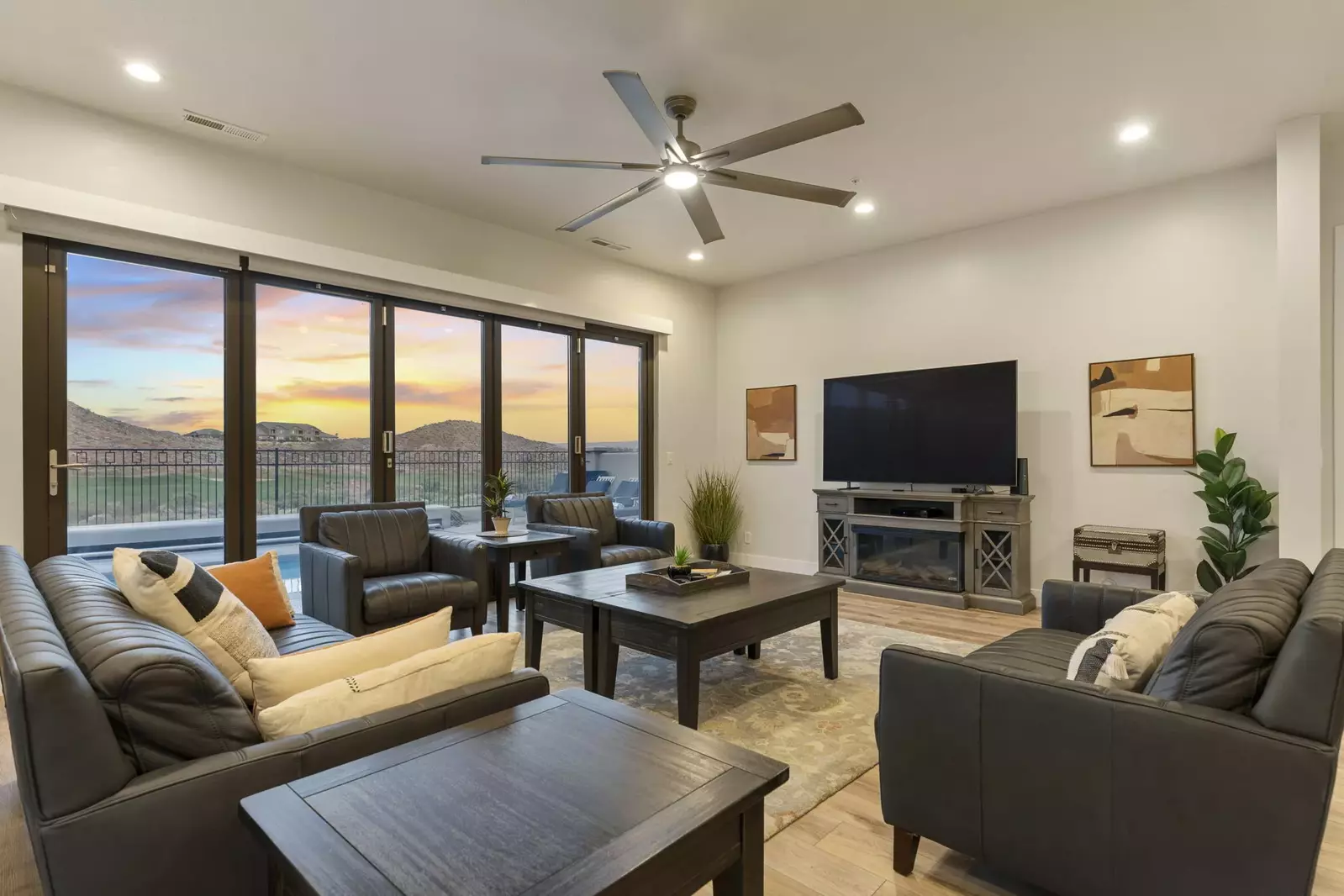 Living Room at Sunset