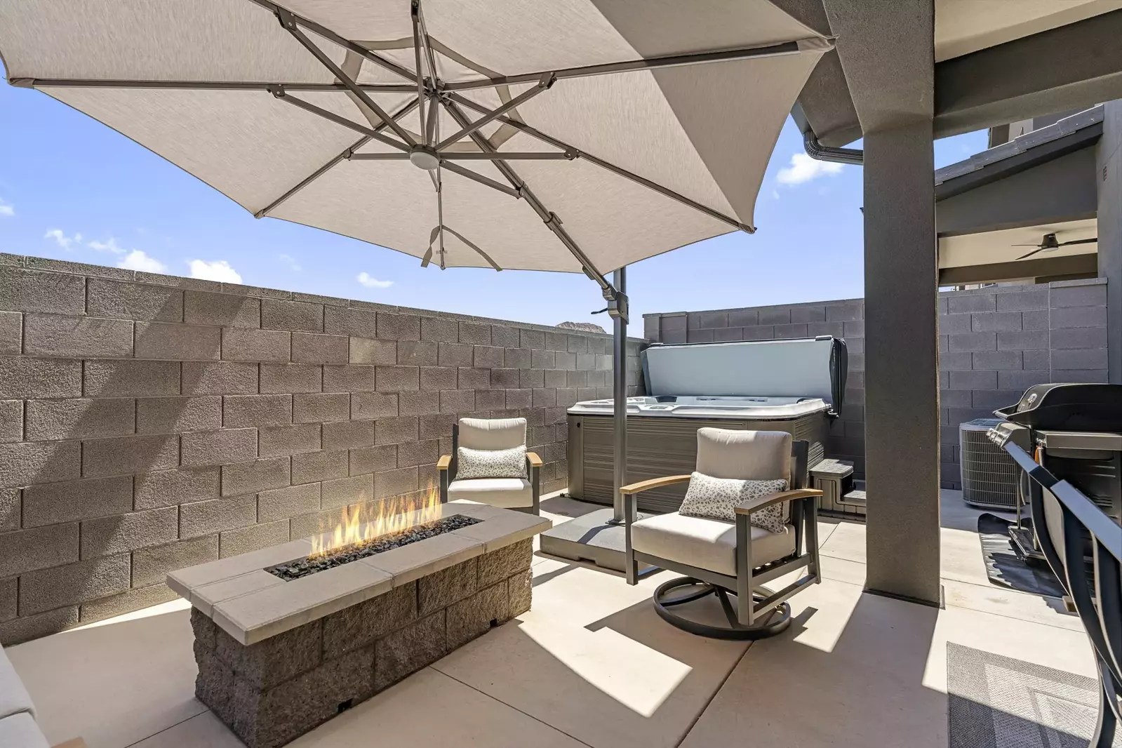 Outdoor Seating + Fire Table