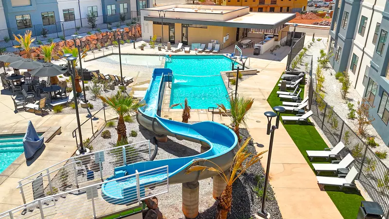 Pool, Slide, Lazy River and Slide