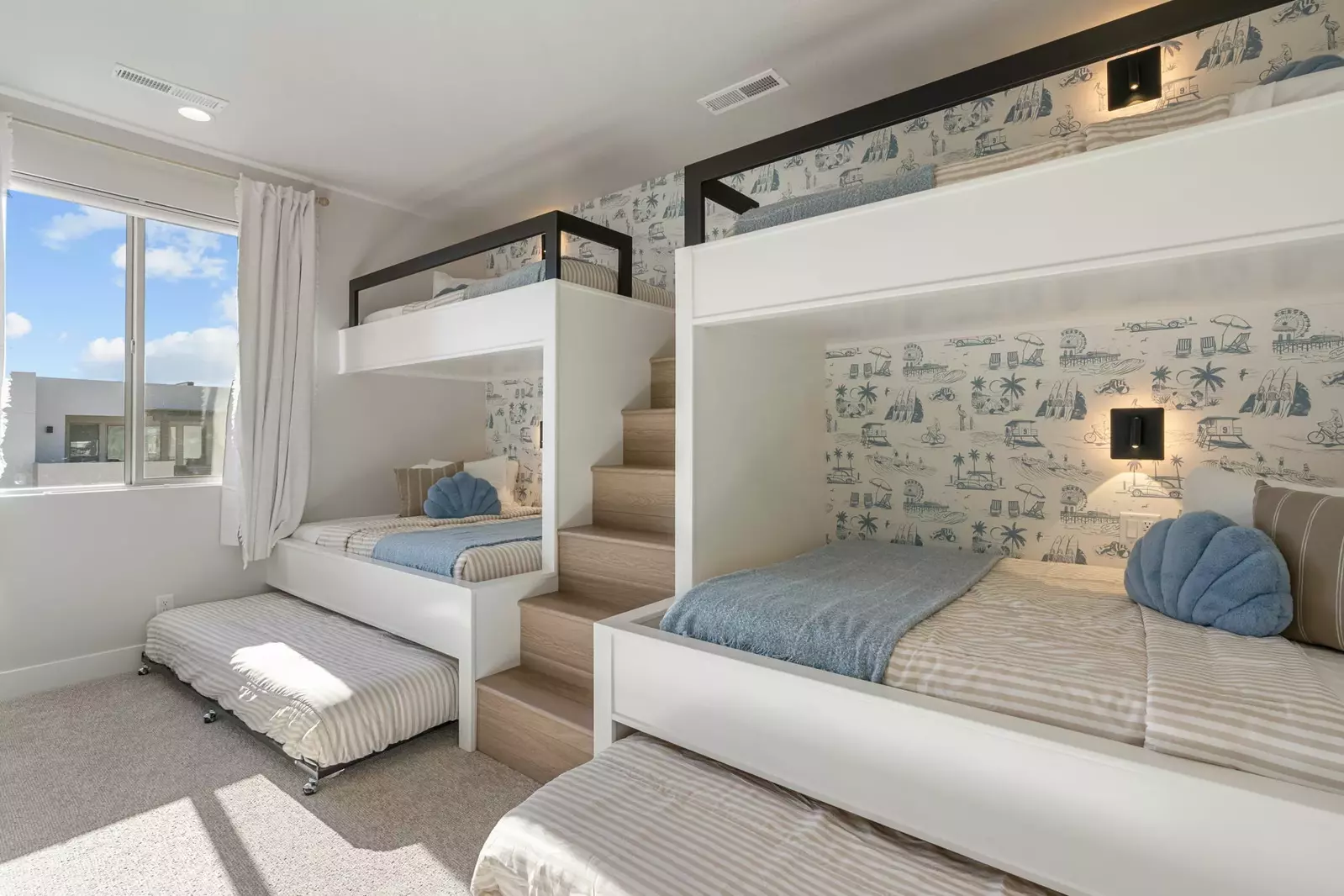 2 Twin/Double Bunks + 2 Twin Trundles