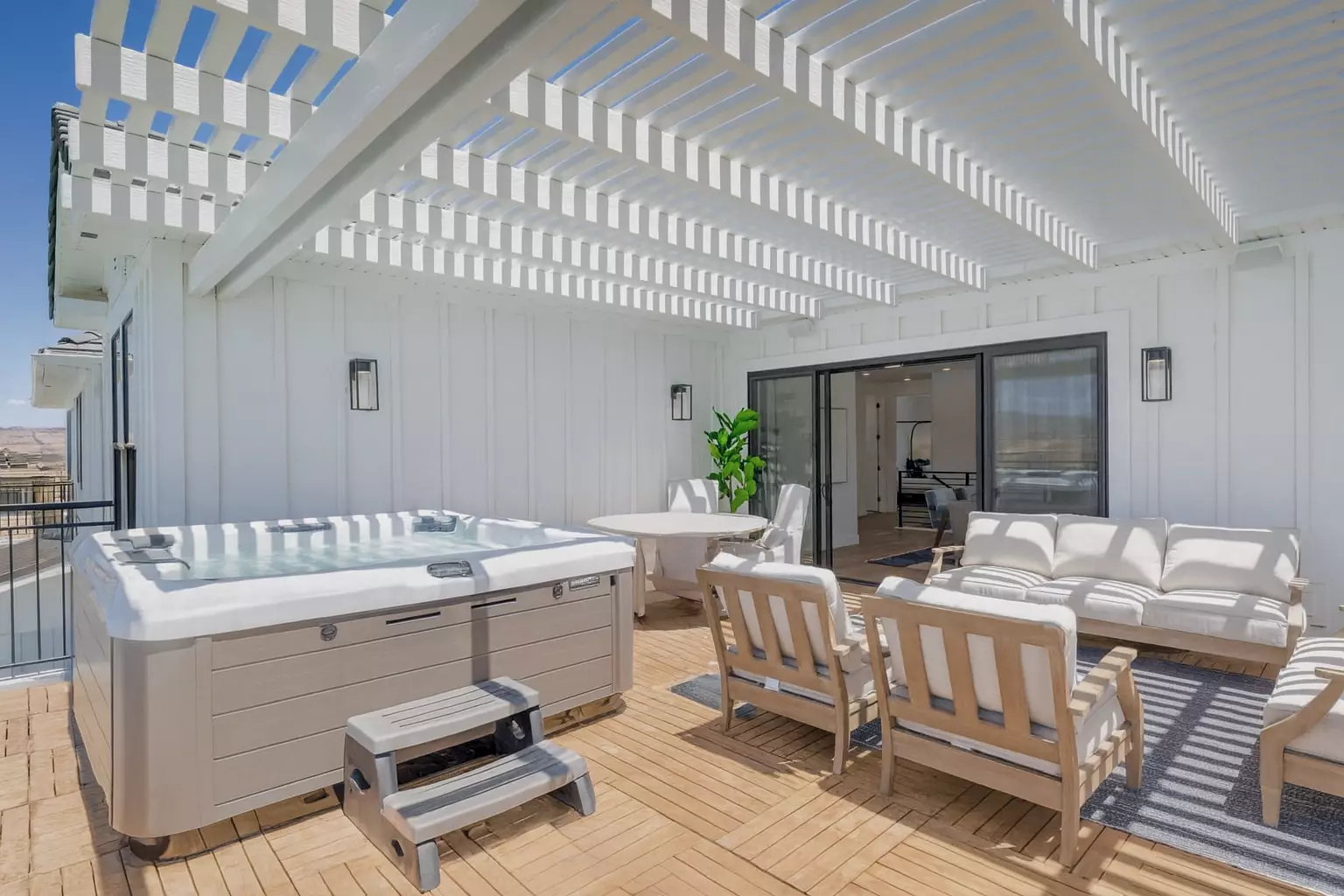 Hot Tub and Patio Seating