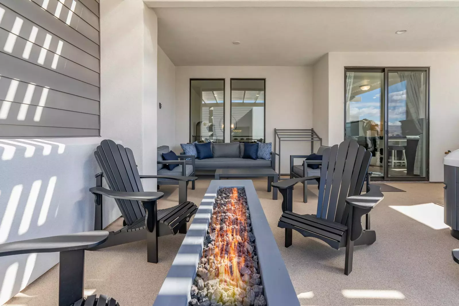 Fire Table + Out Door Seating