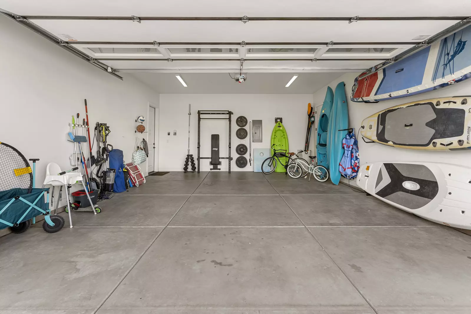 Your spacious garage offers plenty of room for vehicles plus storage for bikes, surfboards, and beach gear.