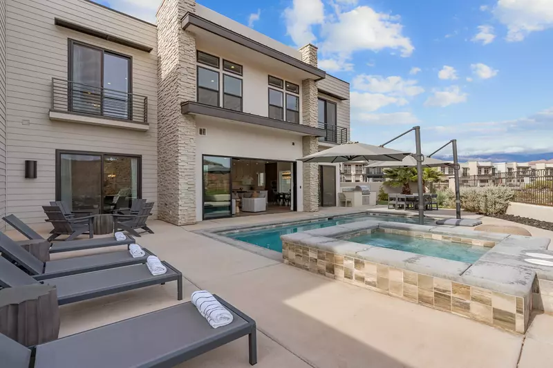 Private Pool + Hot Tub with Lounge Chairs