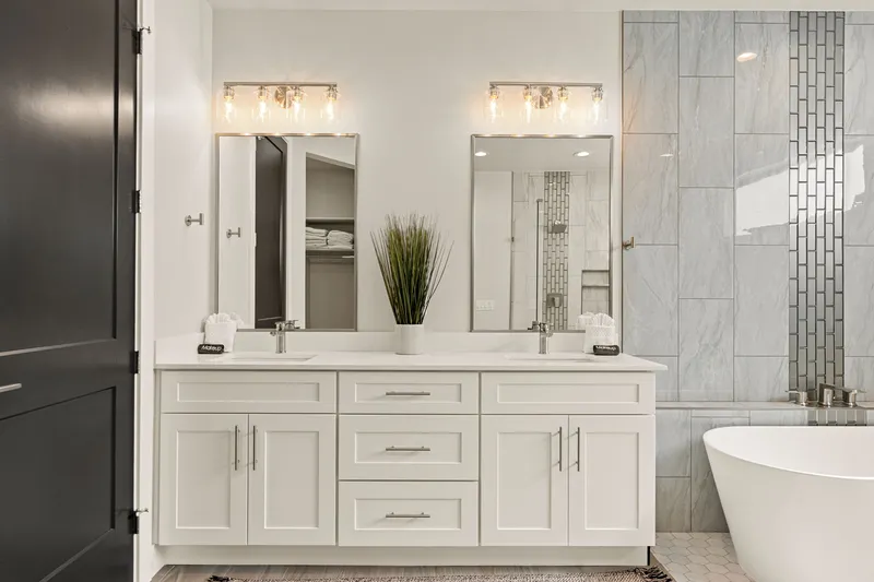 Attached Bathroom with Double Vanity