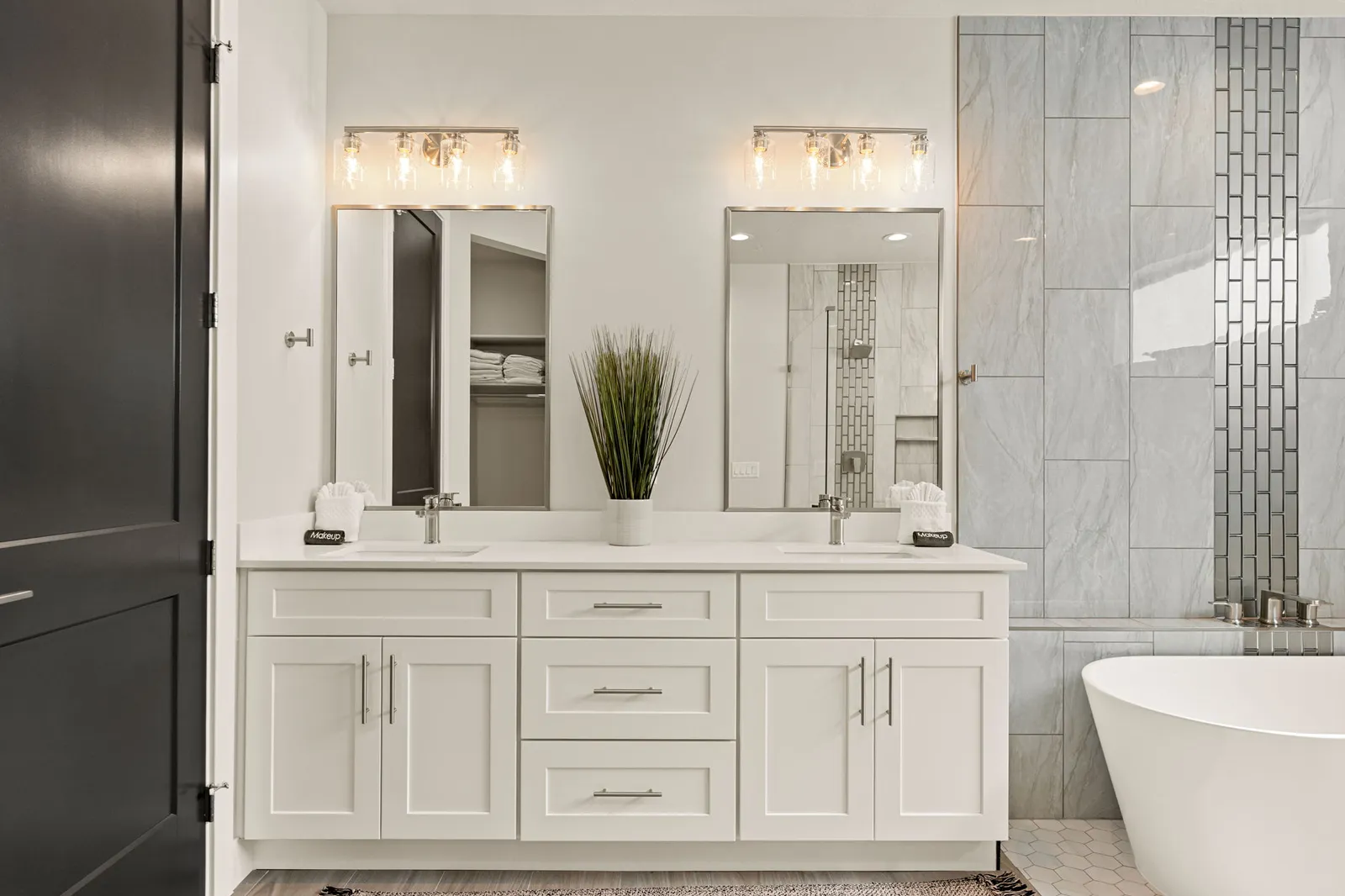 Attached Bathroom with Double Vanity