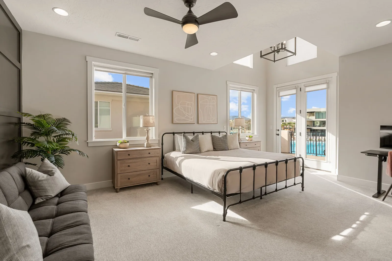 King Bed/Attached Bath + Deck