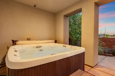 Private Hot Tub at Sunset