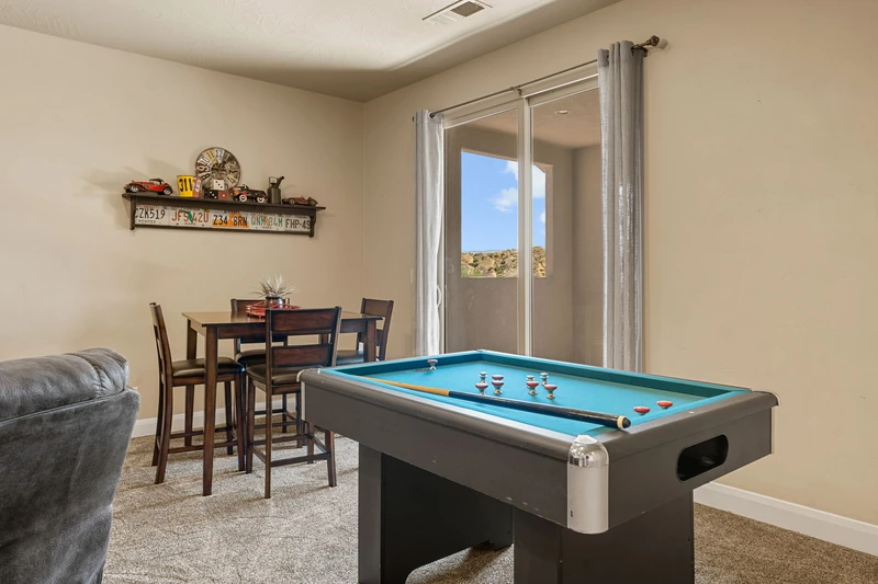 Upstairs Loft + Bumper Pool Table