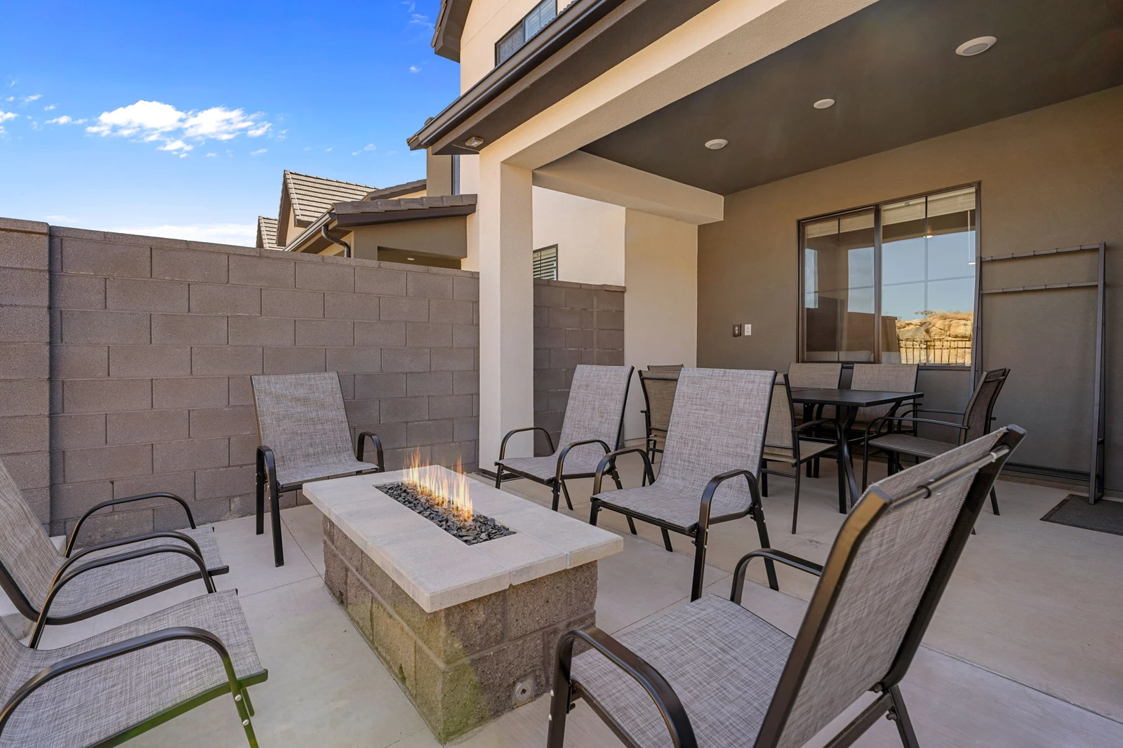 Fire Table + Outdoor Dining