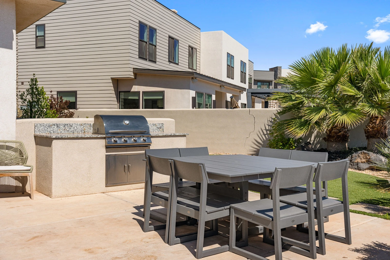 Outdoor Dining Area + Grill