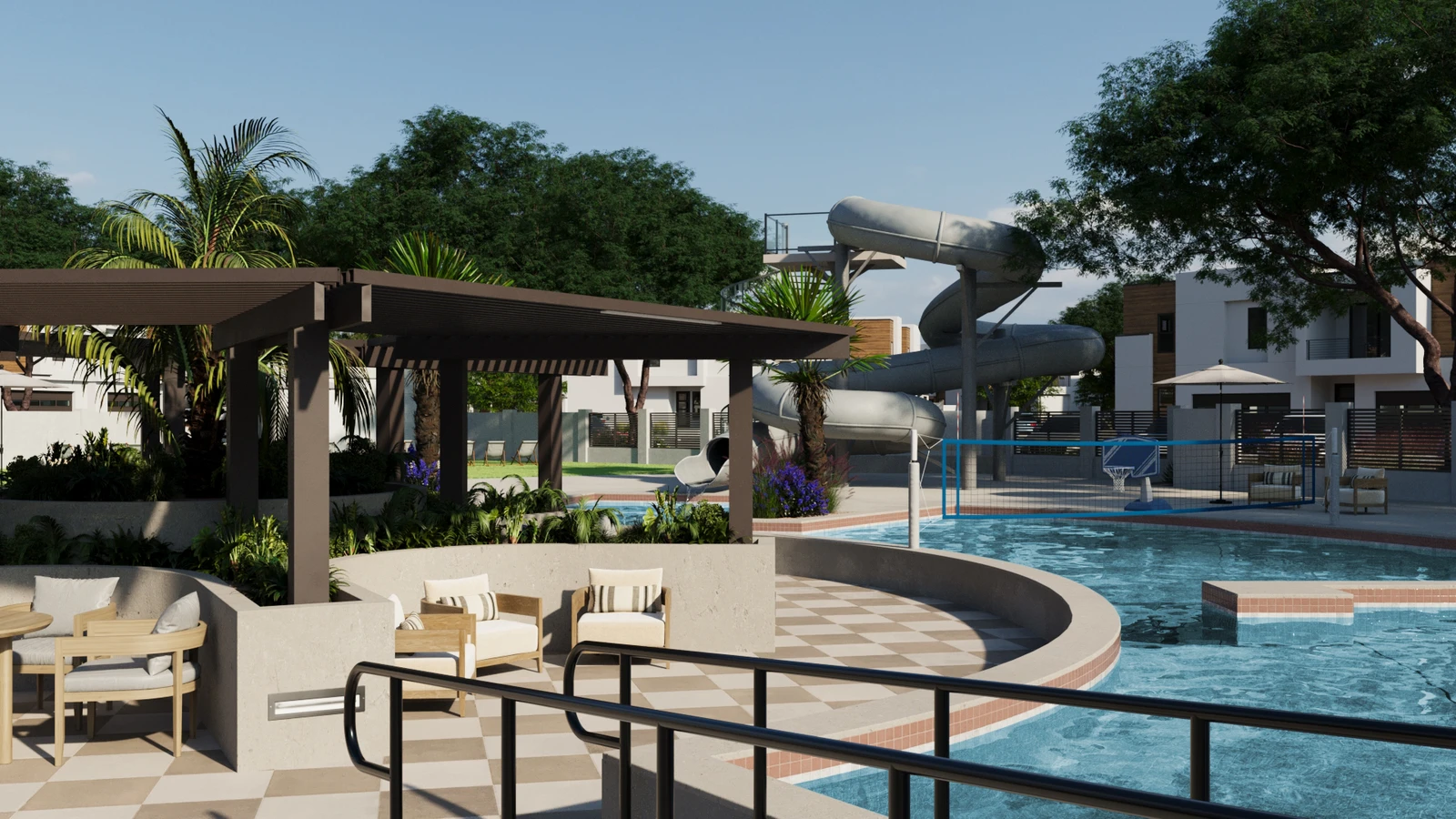 Resort Waterslide - Digital Rendering