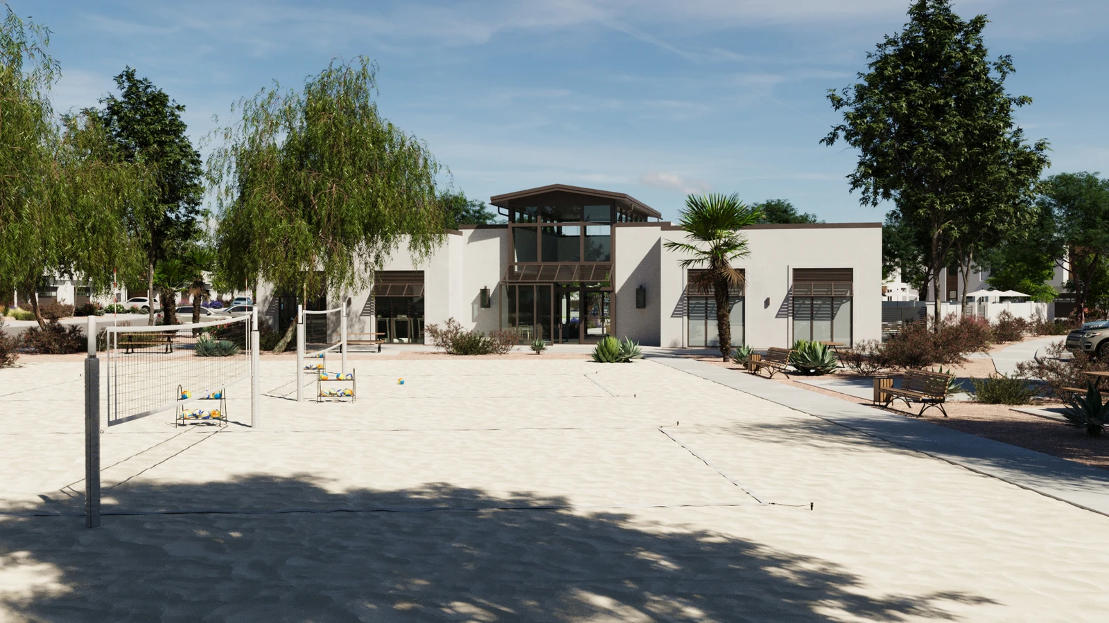 Resort Sand Volleyball - Digital Rendering