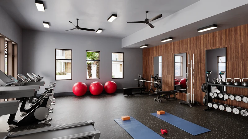 Resort Gym - Digital Rendering